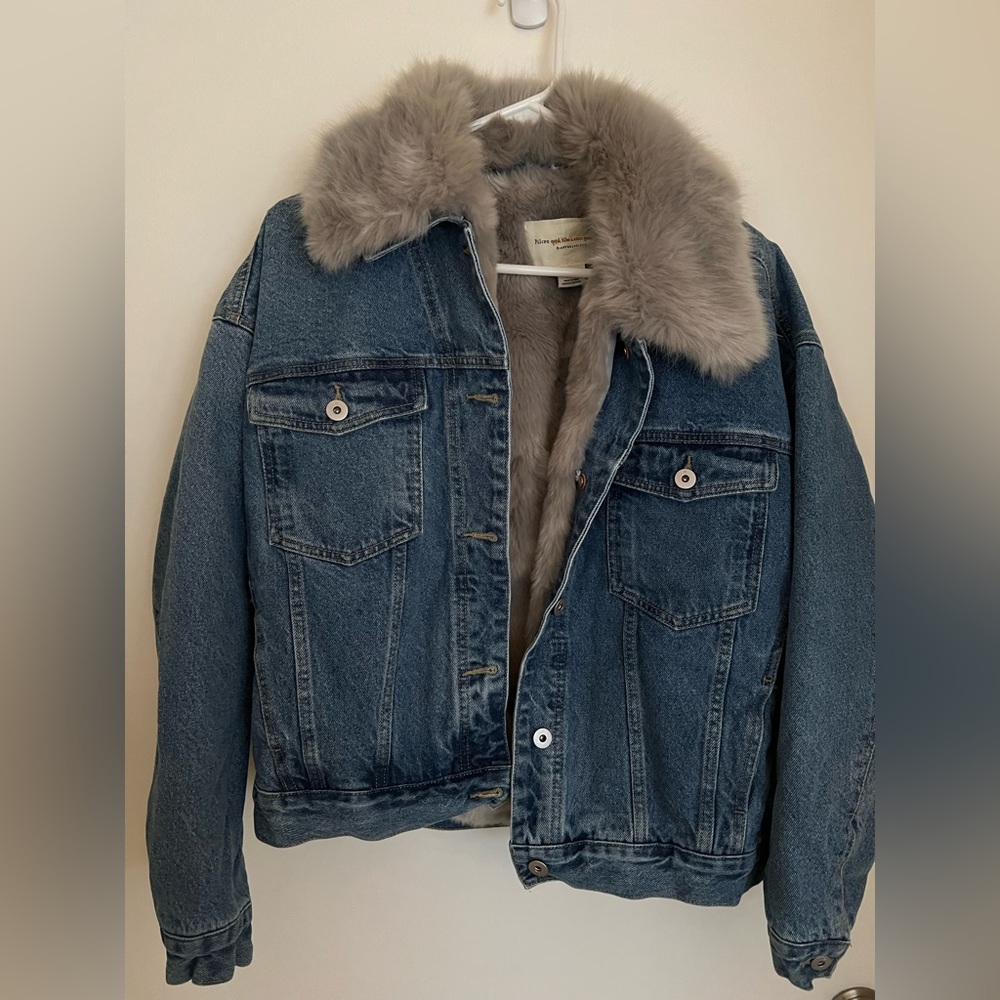 Anthropologie Fur Jean jacket